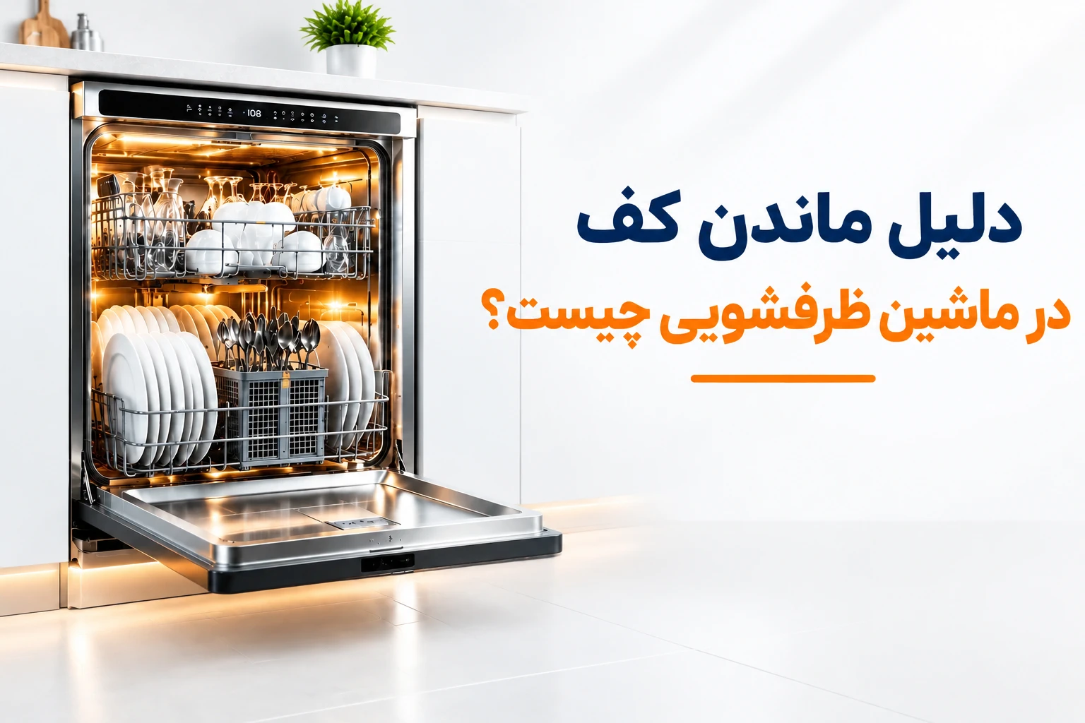 دلیل ماندن کف در ماشین ظرفشویی