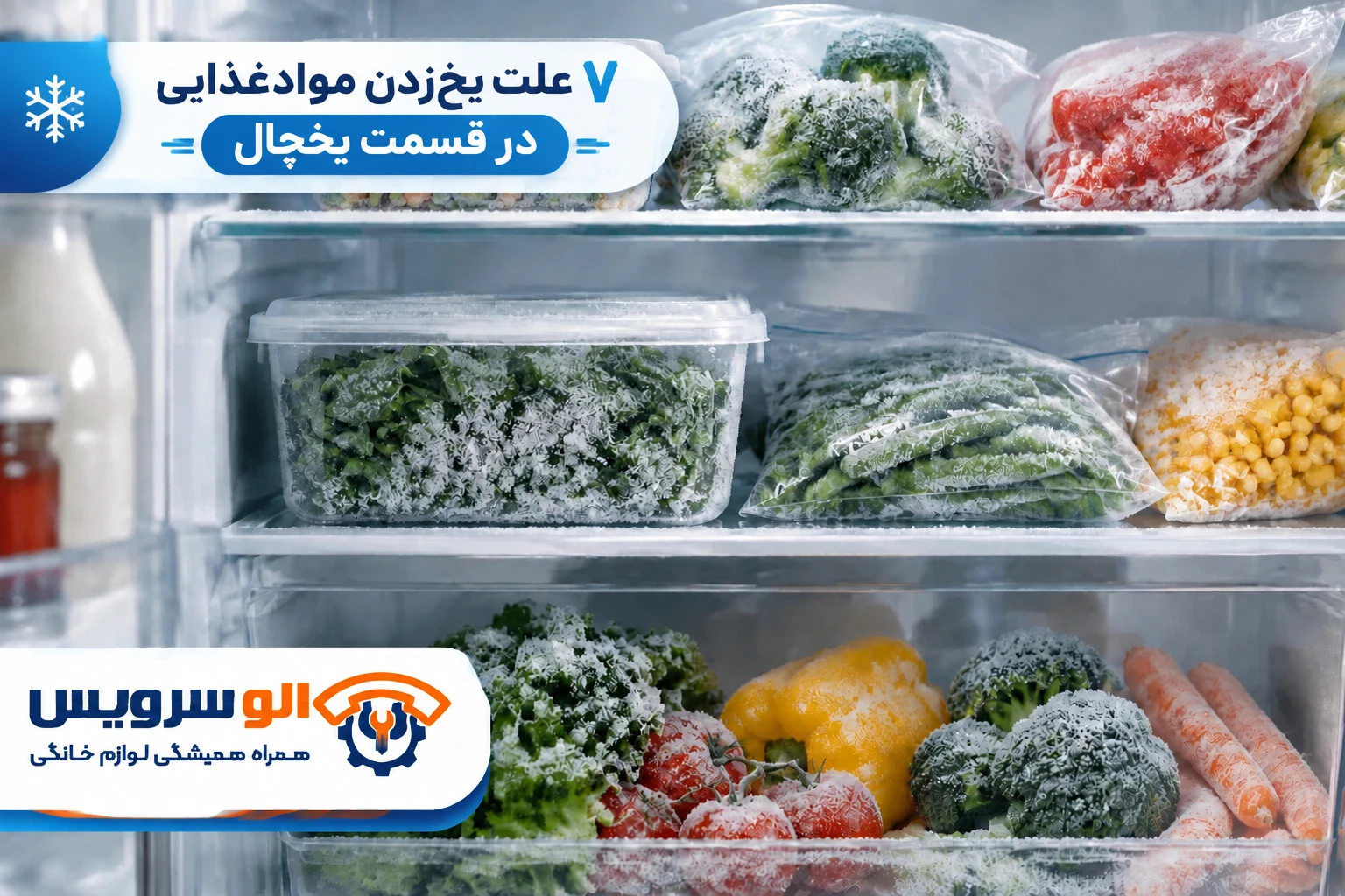 یخ‌زدن مواد‌غذایی در قسمت یخچال