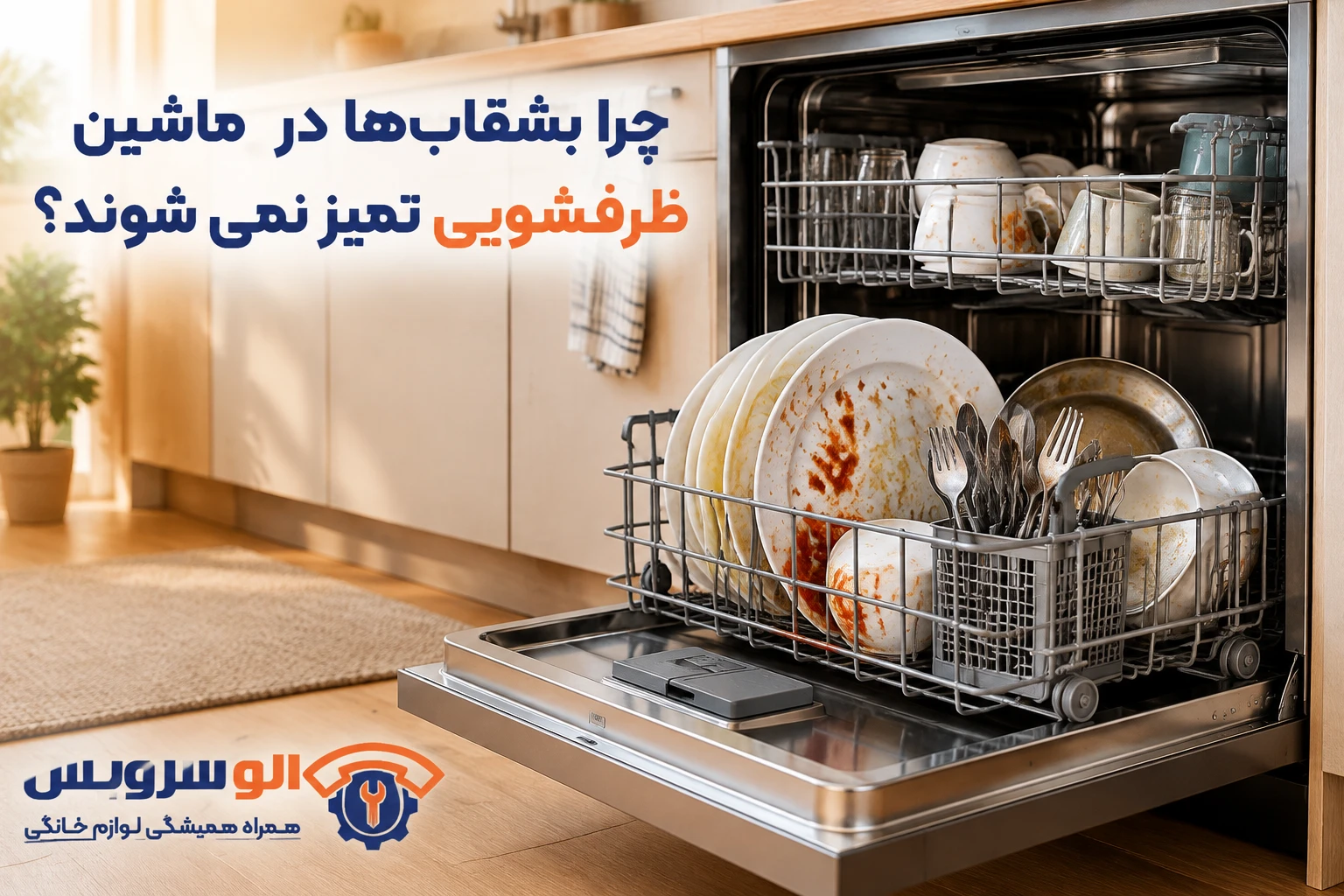 کثیف ماندن بشقاب در ظرفشویی